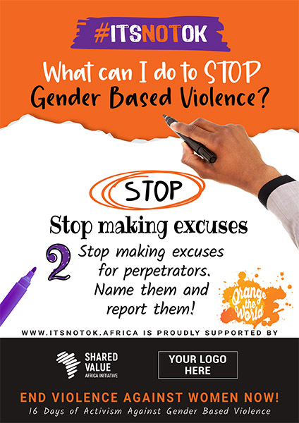 Poster Set 1B – What can I do? Stop making excuses