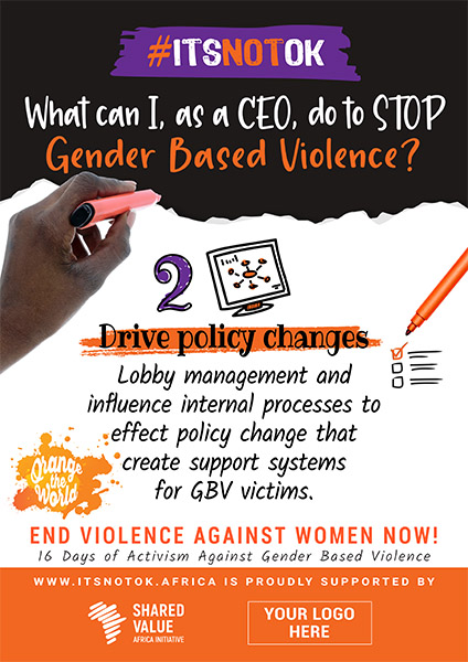 Poster 3B – What can CEOs do? Drive policy changes